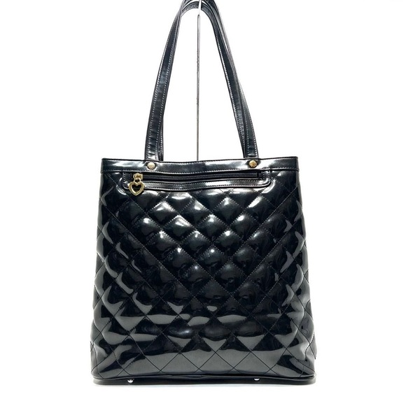 Moschino Patent Leather Signature Logo Bag - Picture 7 of 17